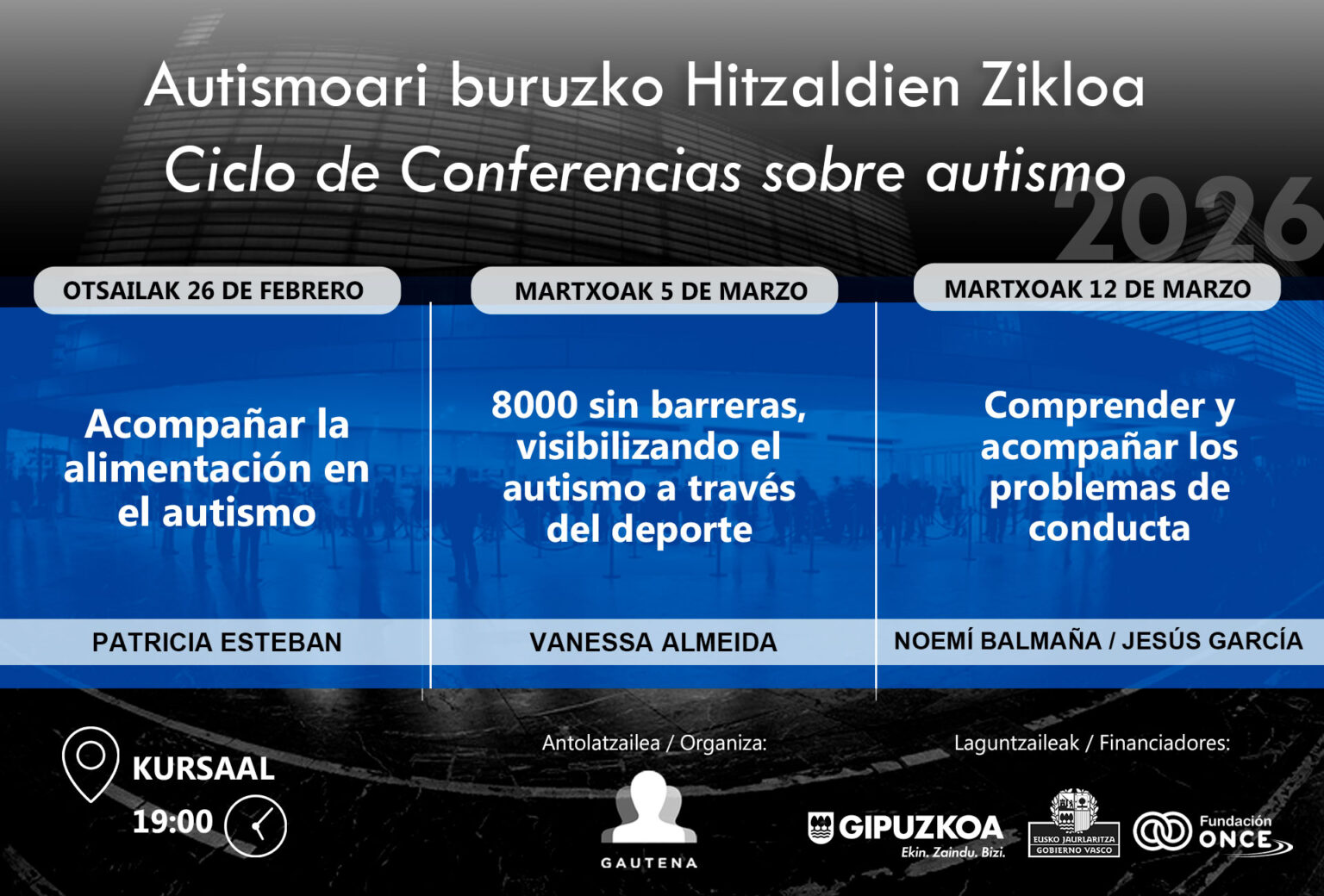CICLO DE CONFERENCIAS SOBRE AUTISMO 2026 - Gautena